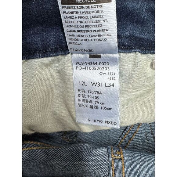 Levi’s Signature Mid-Rise Bootcut Dark Wash Jeans Size 12 Long - Picture 6 of 6